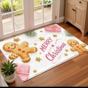 Christmas Gingerbread Kitchen Rug